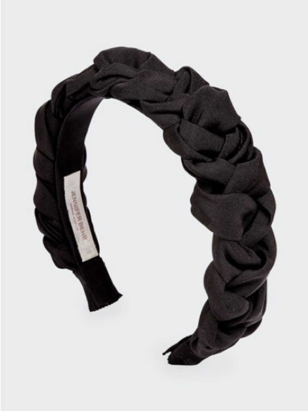 Jennifer Behr Braided Black Silk Style Headband